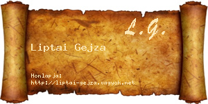 Liptai Gejza névjegykártya